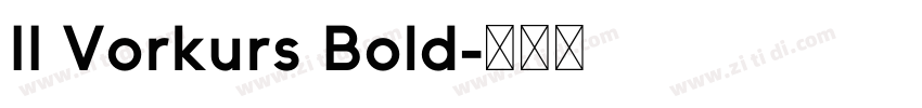 II Vorkurs Bold字体转换 II Vorkurs Bold字体转换